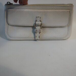 Fendi Elegant White Leather Clutch